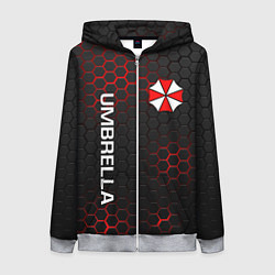 Толстовка на молнии женская UMBRELLA CORP, цвет: 3D-меланж