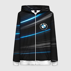 Толстовка на молнии женская BMW, цвет: 3D-белый