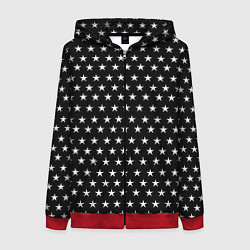 Женская толстовка на молнии БЕЛЫЕ ЗВЁЗДЫ