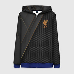 Толстовка на молнии женская Liverpool FC, цвет: 3D-синий