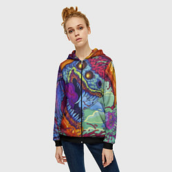 Толстовка на молнии женская HYPERBEAST, цвет: 3D-черный — фото 2