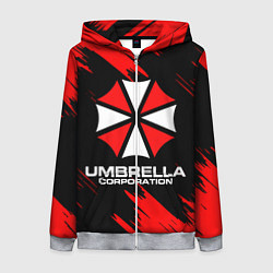 Толстовка на молнии женская Umbrella Corporation, цвет: 3D-меланж