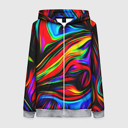 Толстовка на молнии женская ABSTRACT, цвет: 3D-меланж