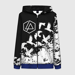 Толстовка на молнии женская LINKIN PARK 1, цвет: 3D-синий