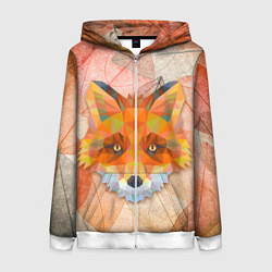 Толстовка на молнии женская Fox, цвет: 3D-белый