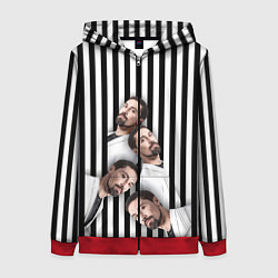 Толстовка на молнии женская Дима Билин, цвет: 3D-красный