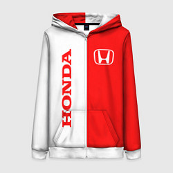 Толстовка на молнии женская HONDA, цвет: 3D-белый
