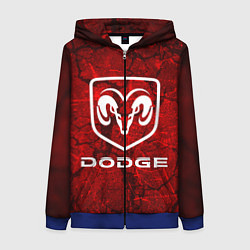 Толстовка на молнии женская DODGE, цвет: 3D-синий