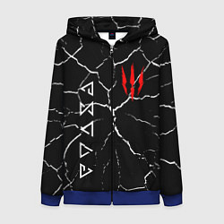 Толстовка на молнии женская The Witcher, цвет: 3D-синий