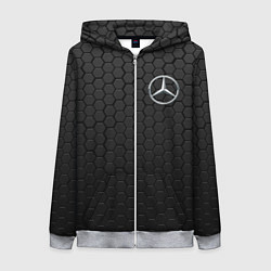 Толстовка на молнии женская MERCEDES-BENZ AMG, цвет: 3D-меланж