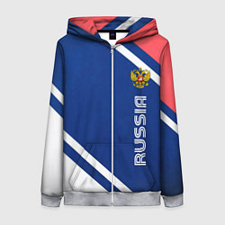 Женская толстовка на молнии RUSSIA SPORT