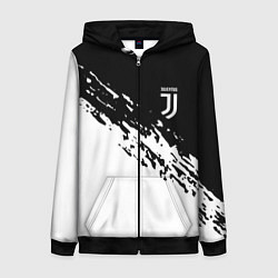 Толстовка на молнии женская JUVENTUS, цвет: 3D-черный