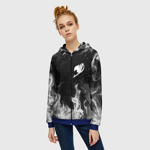 Женская толстовка на молнии FAIRY TAIL ХВОСТ ФЕИ / 3D-Синий – фото 3