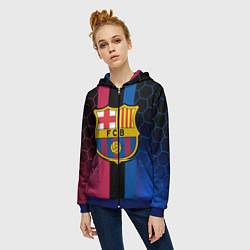 Толстовка на молнии женская BARSELONA, цвет: 3D-синий — фото 2