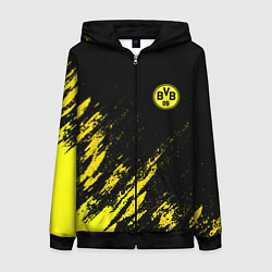 Толстовка на молнии женская BORUSSIA, цвет: 3D-черный