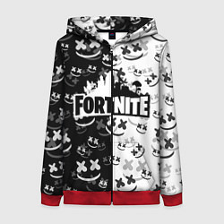 Толстовка на молнии женская FORTNITE MARSHMELLO, цвет: 3D-красный