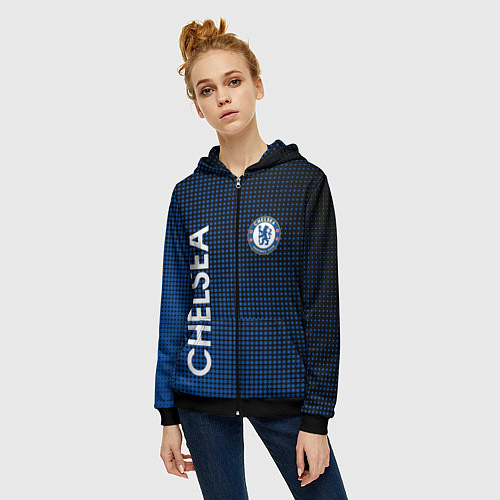 Женская толстовка на молнии CHELSEA / 3D-Черный – фото 3