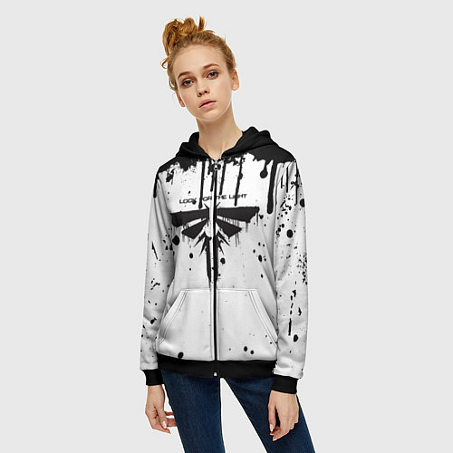 Женская толстовка на молнии The last of us подтеки / 3D-Черный – фото 3