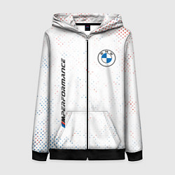 Толстовка на молнии женская BMW БМВ, цвет: 3D-черный