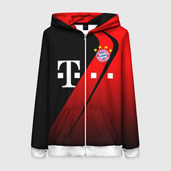 Толстовка на молнии женская FC Bayern Munchen Форма, цвет: 3D-белый