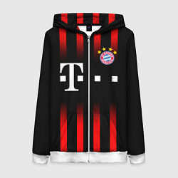 Толстовка на молнии женская FC Bayern Munchen, цвет: 3D-белый
