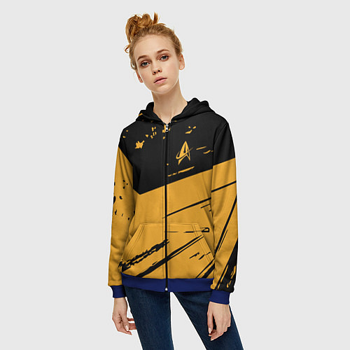 Женская толстовка на молнии Star Trek / 3D-Синий – фото 3