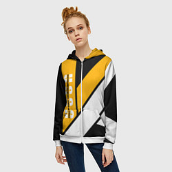 Толстовка на молнии женская Union of Soviet Socialist Republics, цвет: 3D-белый — фото 2