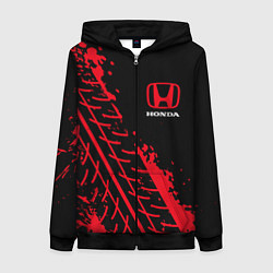 Толстовка на молнии женская HONDA ХОНДА, цвет: 3D-черный