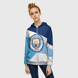 Толстовка на молнии женская MANCHESTER CITY EXLUSIVE, цвет: 3D-меланж — фото 2