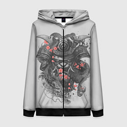 Толстовка на молнии женская Samurai, цвет: 3D-черный