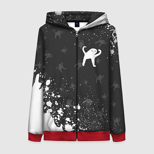 Женская толстовка на молнии ЪУЪ СЪУКА / 3D-Красный – фото 1