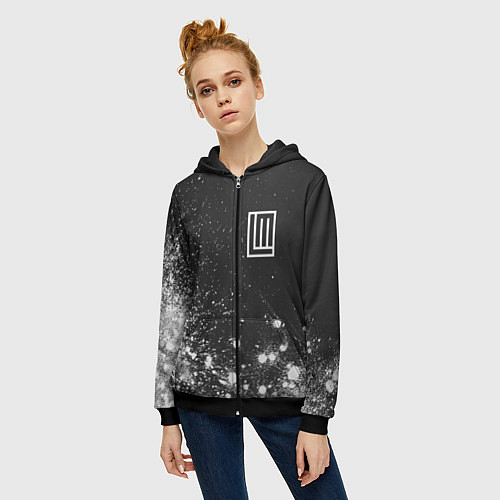Женская толстовка на молнии LINDEMANN ЛИНДЕМАНН / 3D-Черный – фото 3