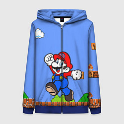 Толстовка на молнии женская Mario, цвет: 3D-синий