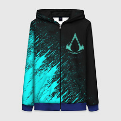 Толстовка на молнии женская Assassins Creed Valhalla, цвет: 3D-синий