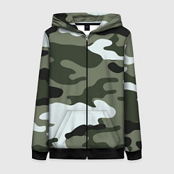 Женская толстовка на молнии Camouflage 2