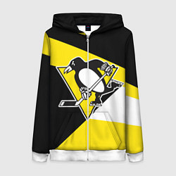 Толстовка на молнии женская Pittsburgh Penguins Exclusive, цвет: 3D-белый