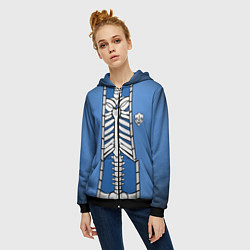 Толстовка на молнии женская КУРТКА САНСА SANS, цвет: 3D-черный — фото 2