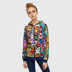 Толстовка на молнии женская ROBLOX PIGGY, цвет: 3D-синий — фото 2