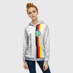 Толстовка на молнии женская СБОРНАЯ ГЕРМАНИЯ, цвет: 3D-меланж — фото 2