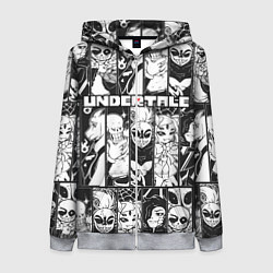 Толстовка на молнии женская UNDERTALE, цвет: 3D-меланж