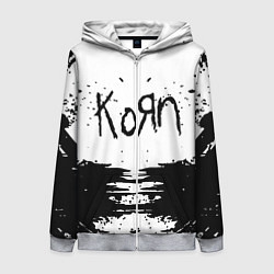 Толстовка на молнии женская Korn, цвет: 3D-меланж