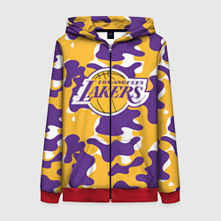 Толстовка на молнии женская LA LAKERS ЛЕЙКЕРС, цвет: 3D-красный