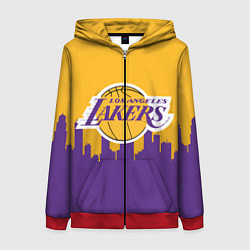 Толстовка на молнии женская LOS ANGELES LAKERS, цвет: 3D-красный