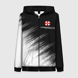 Толстовка на молнии женская Амбрелла, цвет: 3D-черный