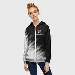 Толстовка на молнии женская Амбрелла, цвет: 3D-меланж — фото 2