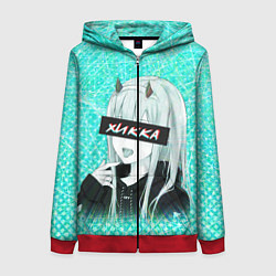 Женская толстовка на молнии Zero Two Хикка