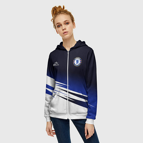 Женская толстовка на молнии CHELSEA разминочная 1920 / 3D-Белый – фото 3