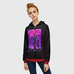 Толстовка на молнии женская Бегущий по лезвию, цвет: 3D-красный — фото 2