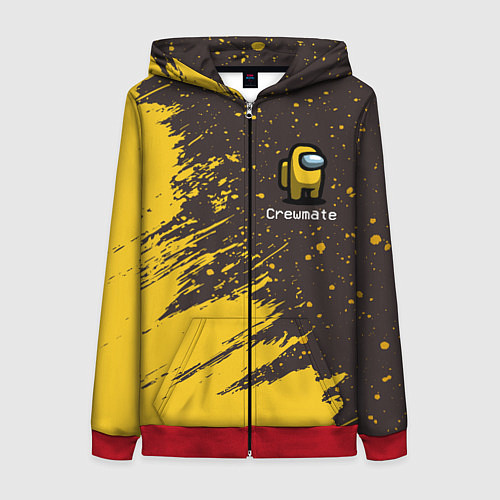 Женская толстовка на молнии AMONG US АМОНГ АС / 3D-Красный – фото 1