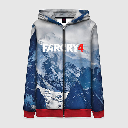 Женская толстовка на молнии FARCRY 4 S / 3D-Красный – фото 1